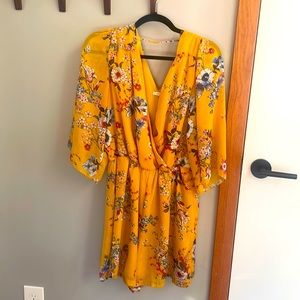 Gold Floral Romper